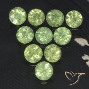 1.70 ctw Green Demantoid Garnet Stones, Natural Demantoid Garnet in Diamond-Cut Shape for Sale