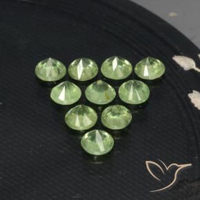 Demantoid Garnet Gemstones in 3.3 mm Size for Sale, Demantoid Garnet Stones in Pear Green Color