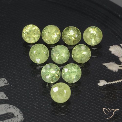 1.98ctw Natural Medium Green Demantoid Garnet, Round, VS-SI