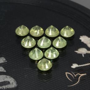 Demantoid Garnet Gemstones in 3.3 mm Size for Sale, Demantoid Garnet Stones in Medium Green Color