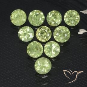 1.55 ctw Green Demantoid Garnet Stones, Natural Demantoid Garnet in Diamond-Cut Shape for Sale