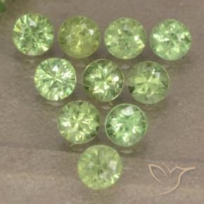 1.70 ctw Green Demantoid Garnet Stones, Natural Demantoid Garnet in Diamond-Cut Shape for Sale