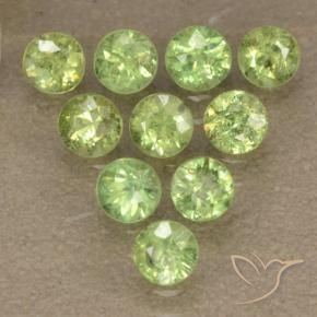 1.75 ctw Green Demantoid Garnet Stones, Natural Demantoid Garnet in Diamond-Cut Shape for Sale