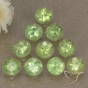 1.75 ctw Green Demantoid Garnet Stones, Natural Demantoid Garnet in Diamond-Cut Shape for Sale