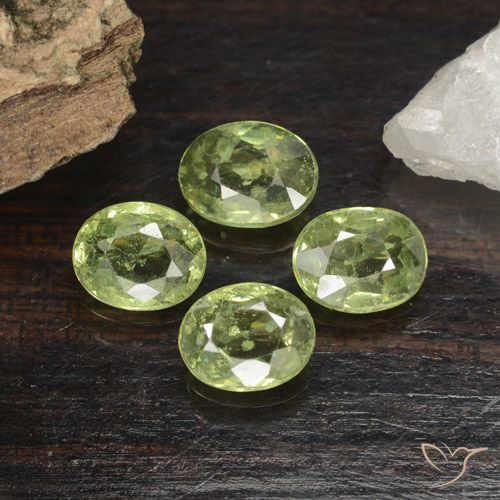 1.48 ct Oval Cut Demantoid Garnet, 4.9 x 4 mm From Namibia, Photo A