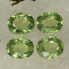1.68 ctw Green Demantoid Garnet Stones, Natural Demantoid Garnet in Oval Facet Shape for Sale