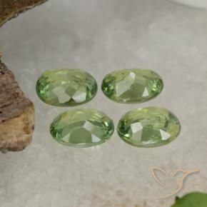 Demantoid Garnet Gemstones in 5 x 4 mm (calibrated) Size for Sale, Demantoid Garnet Stones in Medium Green Color