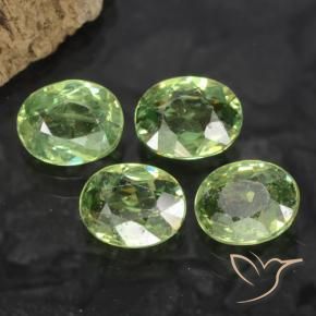 1.73 ctw Green Demantoid Garnet Stones, Natural Demantoid Garnet in Oval Facet Shape for Sale