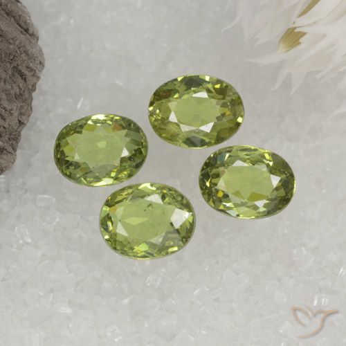 1.44ctw Natural Yellow Green Demantoid Garnet, Oval, VS