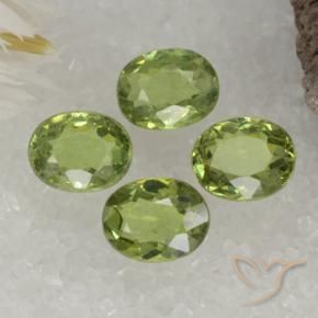 1.65 ctw Green Demantoid Garnet Stones, Natural Demantoid Garnet in Oval Facet Shape for Sale