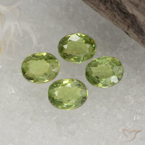 1.28 ct Oval Cut Demantoid Garnet, 4.9 x 3.9 mm From Namibia, Photo A