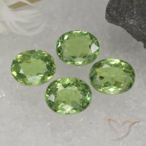 1.73 ctw Green Demantoid Garnet Stones, Natural Demantoid Garnet in Oval Facet Shape for Sale