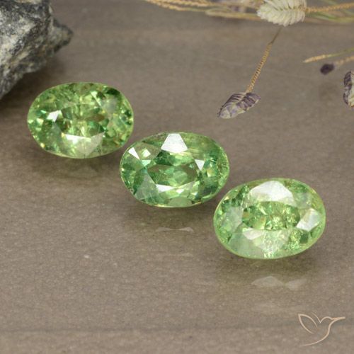 2.08ctw Natural Warm Green Demantoid Garnet, Oval, VS-SI