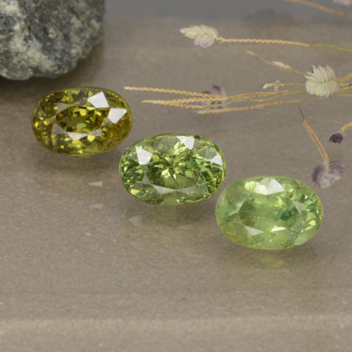 Light Forest Green Demantoid Garnet Gem - 0.9ct Oval Facet (ID: 478449)