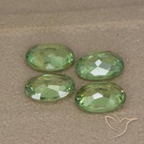 Demantoid Garnet Gemstones in 6.2 x 4.4 mm Size for Sale, Demantoid Garnet Stones in Forest Green Color