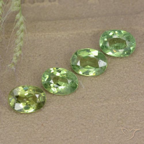 2.25ctw Natural Warm Green Demantoid Garnet, Oval, VS