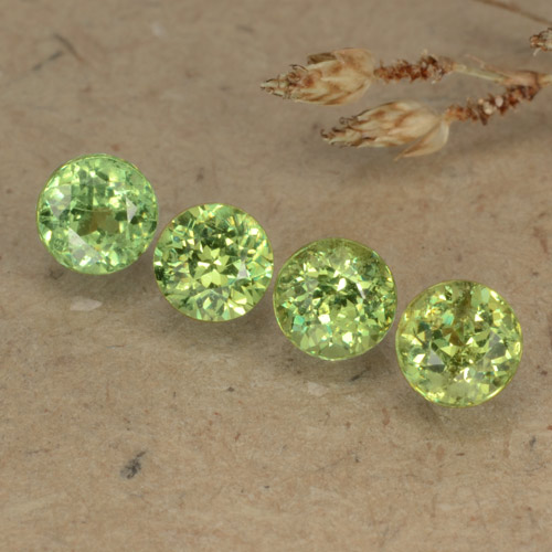 Light Lively Green Гранат Демантоид Камень - 0.3ct Круглая Фасетная Огранка (ID: 479357)
