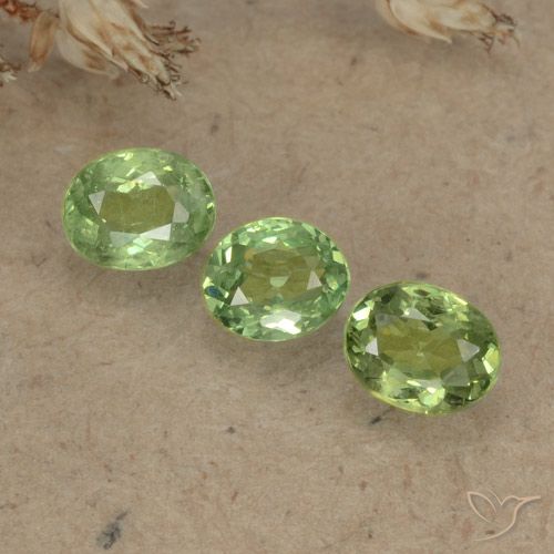 0.82ctw Natural Lime Green Demantoid Garnet, Oval, VS-SI