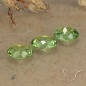 Demantoid Garnet Gemstones in 4.3 x 3.6 mm Size for Sale, Demantoid Garnet Stones in Pear Green Color