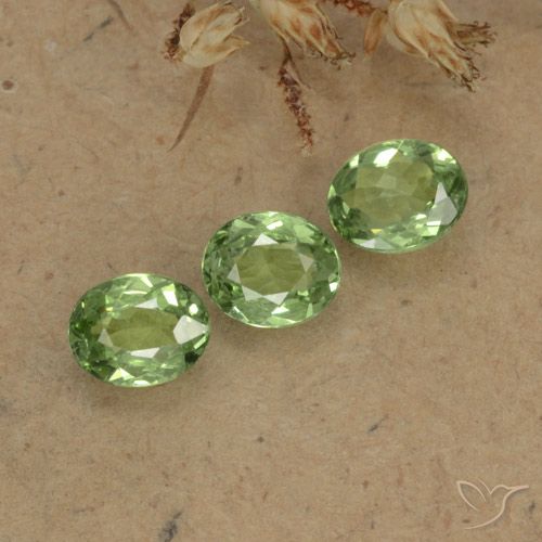1.02ctw Natural Lime Green Demantoid Garnet, Oval, VS-SI