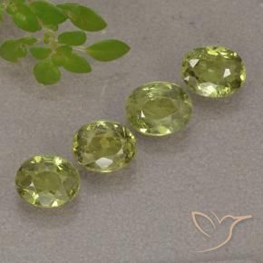 1.81 ctw Green Demantoid Garnet Stones, Natural Demantoid Garnet in Oval Facet Shape for Sale