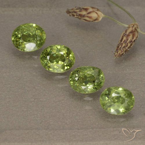 1.80ctw Natural Light Lively Green Demantoid Garnet, Oval, VS-SI