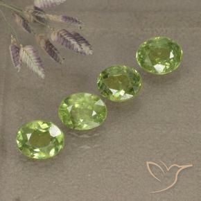 1.93 ctw Green Demantoid Garnet Stones, Natural Demantoid Garnet in Oval Facet Shape for Sale