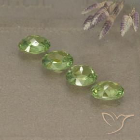 Demantoid Garnet Gemstones in 5 x 3.9 mm Size for Sale, Demantoid Garnet Stones in Forest Green Color
