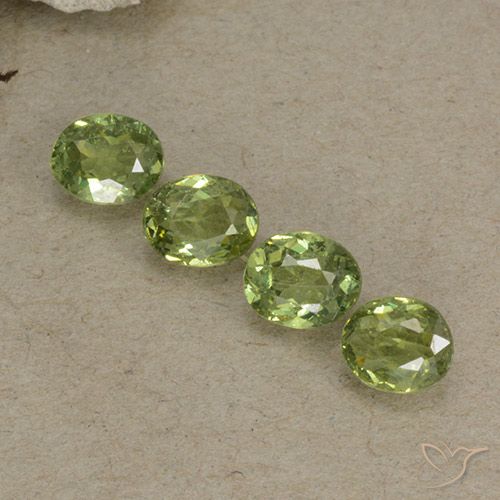 1.35ctw Natural Yellowish Green Demantoid Garnet, Oval, VS-SI