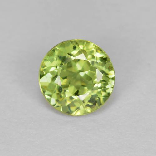 Verde vivo claro Granate Demantoide Gema - 0.5ct Faceta Redonda (ID: 589857)