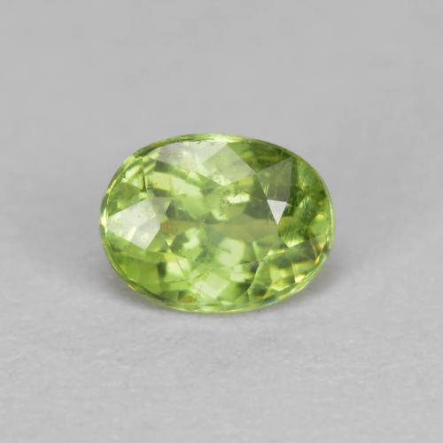 Verde cálido Granate Demantoide Gema - 0.4ct Forma ovalada (ID: 589861)