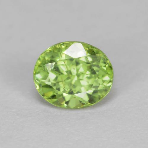 ライブリーグリーン デマントイド ガーネット 宝石 - 0.5ct オーバル ファセット (ID: 589863)