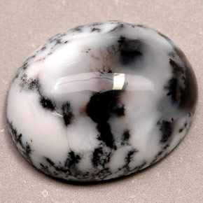 6.92 ct Multicolor Dendritic Agate Gemstone, Dendritic Agate Gem in Oval Cabochon Shape for Sale.