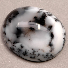 6.92 ct Multicolor Dendritic Agate Stone, Natural Dendritic Agate in Oval Cabochon Shape for Sale