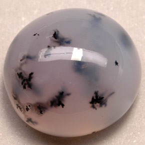 33.46 ct Multicolor Dendritic Agate Gemstone, Dendritic Agate Gem in Oval Cabochon Shape for Sale.