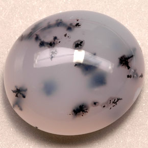 58.60 ct Multicolor Dendritic Agate Gemstone, Dendritic Agate Gem in Oval Cabochon Shape for Sale.