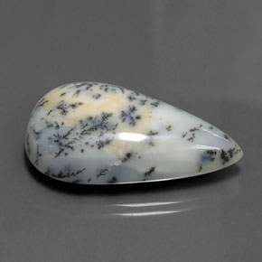 29.43 ct Multicolor Dendritic Agate Stone, Natural Dendritic Agate in Pear Cabochon Shape for Sale