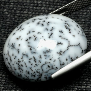 Dendritic Agate Gemstone in 20.6 x 17.4 mm Size for Sale, Dendritic Agate Stone in Multicolor Color