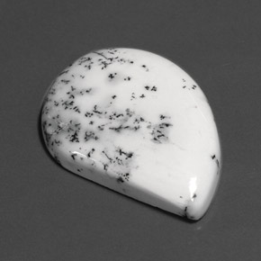 26.63 ct Multicolor Dendritic Agate Stone, Natural Dendritic Agate in Fancy Cabochon Shape for Sale