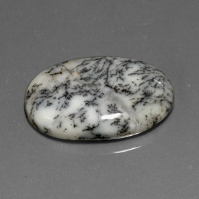 15.76 ct Multicolor Dendritic Agate Stone, Natural Dendritic Agate in Oval Cabochon Shape for Sale