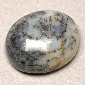 12.90 ct Multicolor Dendritic Agate Gemstone, Dendritic Agate Gem in Oval Cabochon Shape for Sale.