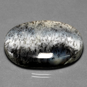 41.48 ct Multicolor Dendritic Agate Gemstone, Dendritic Agate Gem in Oval Cabochon Shape for Sale.