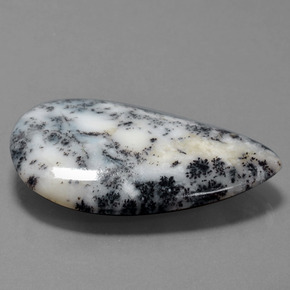 57.71 ct Multicolor Dendritic Agate Stone, Natural Dendritic Agate in Pear Cabochon Shape for Sale