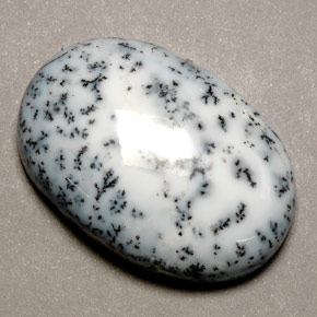 54.29 ct Multicolor Dendritic Agate Stone, Natural Dendritic Agate in Oval Cabochon Shape for Sale