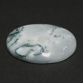 17.56 ct Multicolor Dendritic Agate Gemstone, Dendritic Agate Gem in Oval Cabochon Shape for Sale.