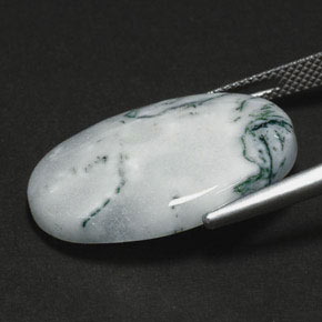 Dendritic Agate Gemstone in 25 x 18 mm Size for Sale, Dendritic Agate Stone in Multicolor Color
