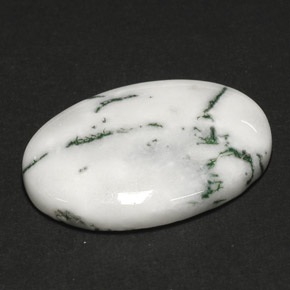 17.84 ct Multicolor Dendritic Agate Gemstone, Dendritic Agate Gem in Oval Cabochon Shape for Sale.