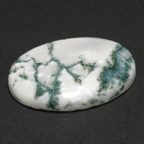 17.64 ct Multicolor Dendritic Agate Gemstone, Dendritic Agate Gem in Oval Cabochon Shape for Sale.