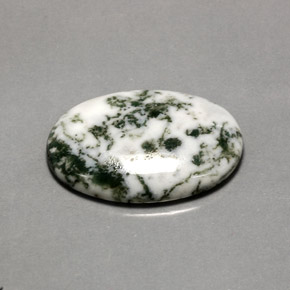 16.20 ct Multicolor Dendritic Agate Gemstone, Dendritic Agate Gem in Oval Cabochon Shape for Sale.