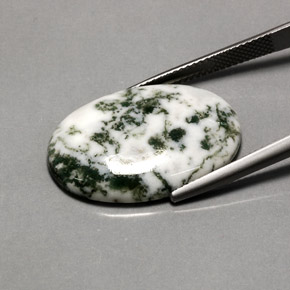 Dendritic Agate Gemstone in 24.8 x 17.9 mm Size for Sale, Dendritic Agate Stone in Multicolor Color